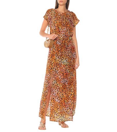 ANNA KOSTUROVA Leopard-print silk maxi dress