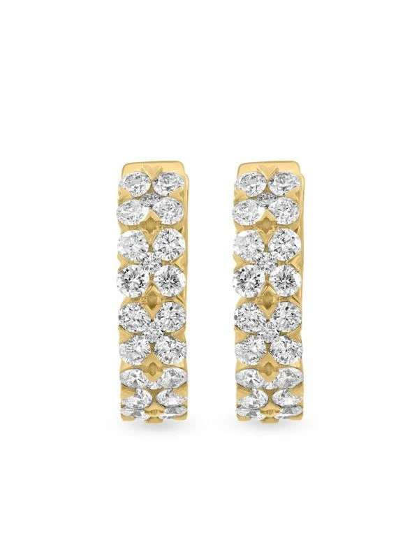 Effy 14K Yellow Gold
1.08 TCW Diamond Huggie Earrings 2