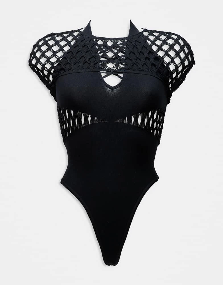 Ann Summers Ann Summers Ashton fishnet detail body in black 3