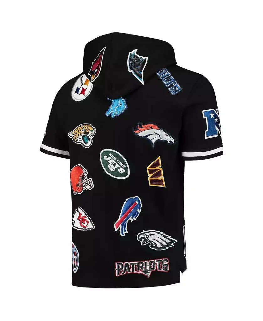 Pro Standard Men's Black Nfl League Wordmark Short Sleeve Pullover Hoodie 3