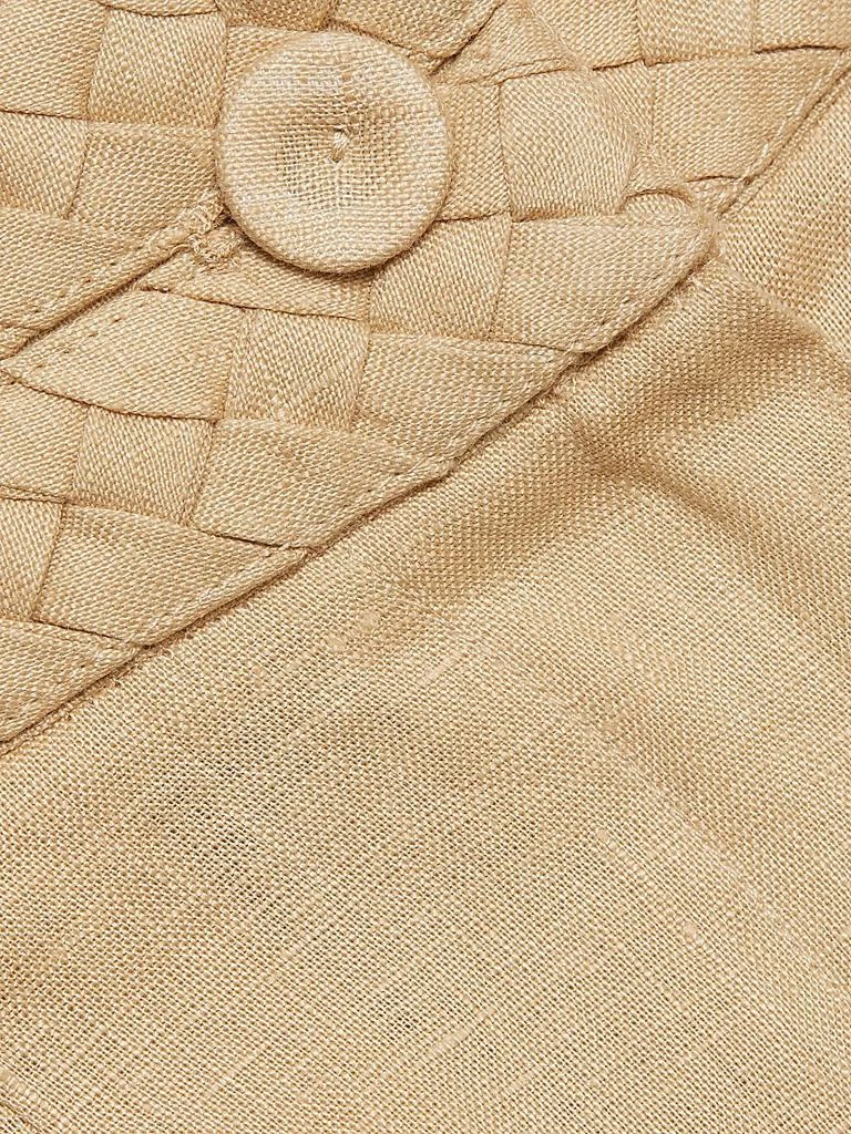 FIGUE Uma Braided Linen Cuff-Hem Shorts 7