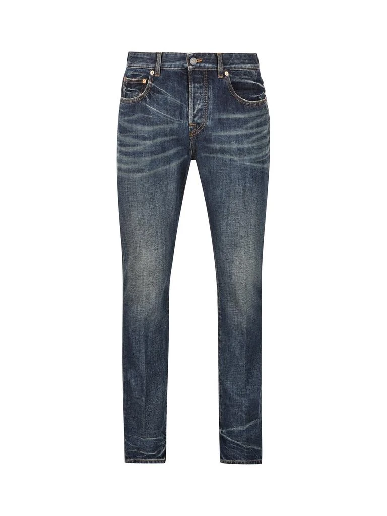 Valentino Valentino Logo Patch Mid-Rise Jeans 1