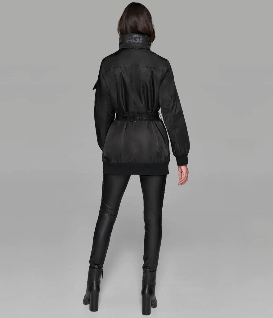 Karl Lagerfeld Paris LONG BOMBER JACKET WITH HIDDEN HOOD 2