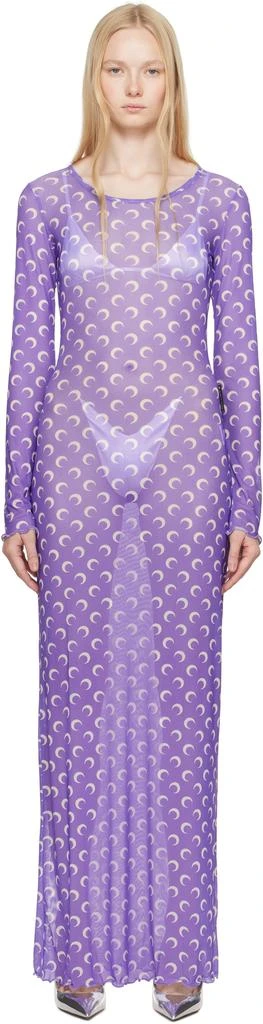 Purple Moon Printed Mesh Panelled Maxi Dress  On Sale Now with Up to 68%  Off | Discover Exclusive Deals & Savings at BeyondStyle  Authentic MARINE  SERRE women|long dresses with Limited-Time