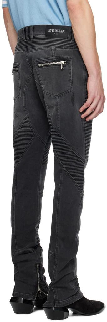 Balmain Black Biker Jeans 3