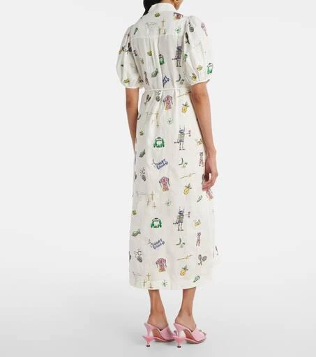 ALMAIS Play embroidered linen shirt dress - 16