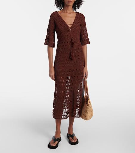 ANNA KOSTUROVA Marissa cotton crochet midi dress