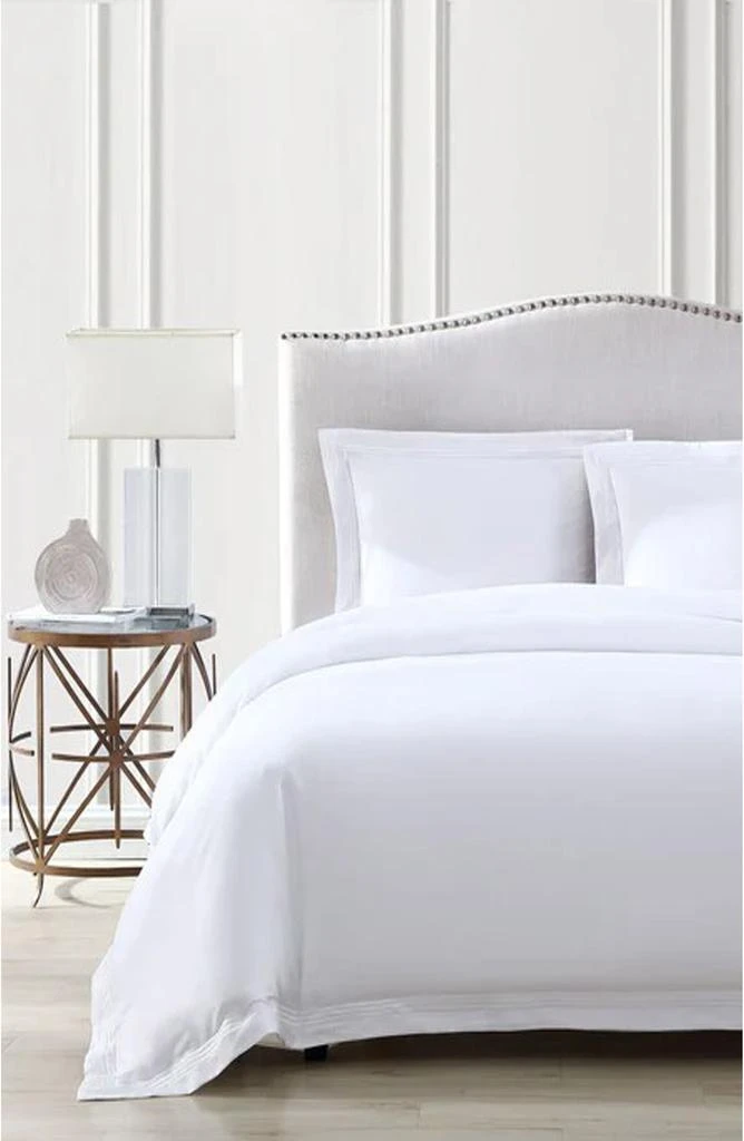 Pure Parima 700 Thread Count 100% Certified Egyptian Cotton Sateen Bratta Embroidery Triple Luxe Sateen 3-Piece Duvet Cover Set 5