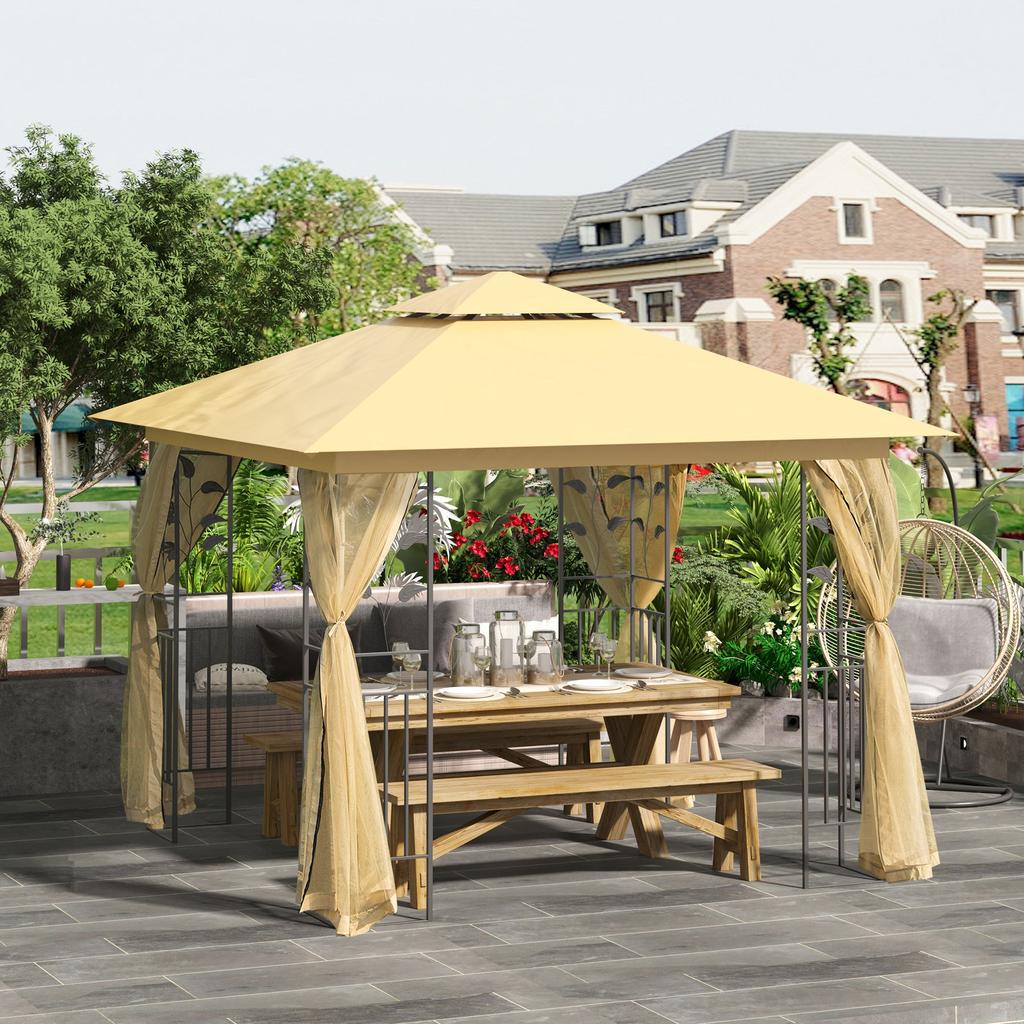 Streamdale Furniture Streamdale Elegant 10x10 Gazebo Tent with Canopy