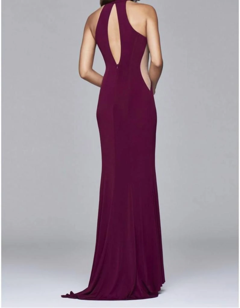 Faviana Side Mesh Cut Out Evening Gown 2