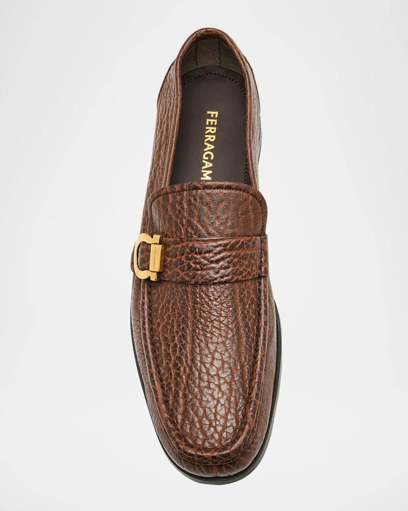 Salvatore Ferragamo Men
s Caspian 2 Leather Moc-Toe Loafers 3