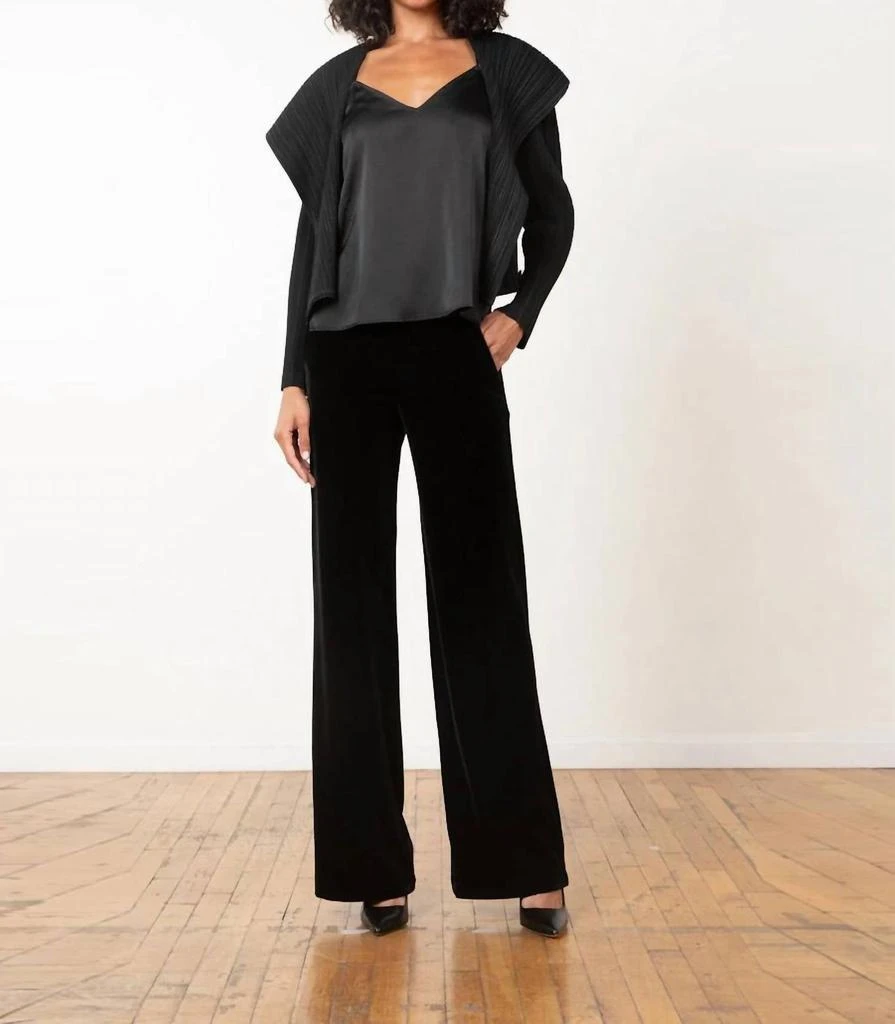 Avenue Montaigne Avenue Montaigne - Carla Velvet Palazzo Pants 1
