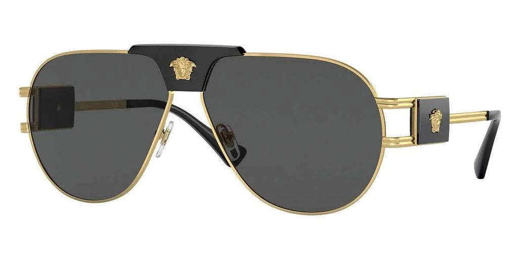 Versace Dark Grey Pilot Men's Sunglasses VE2252 100287 63 1