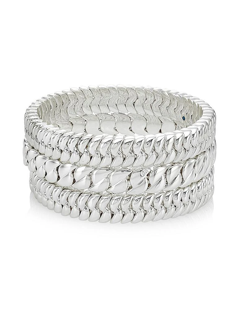 Roxanne Assoulin The Super Silver Set Of 3 Stretch Bracelets