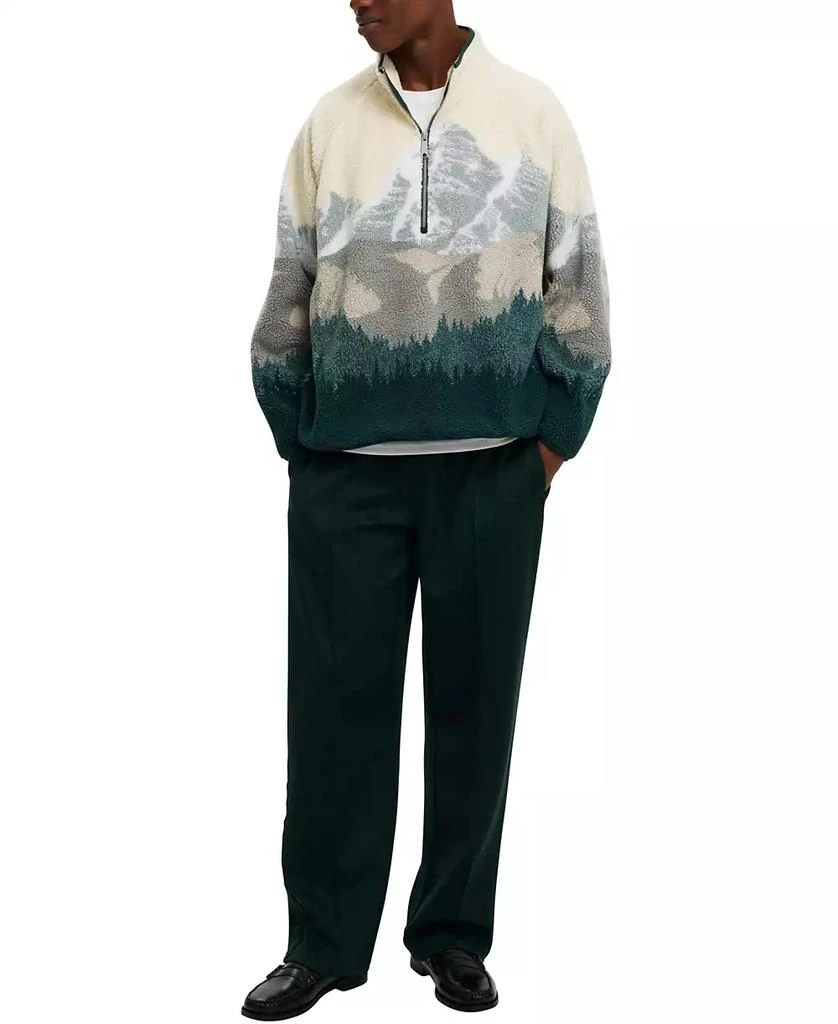 Cotton On Men's Teddy 1/2 Zip Fleece Sweatshirt 2
