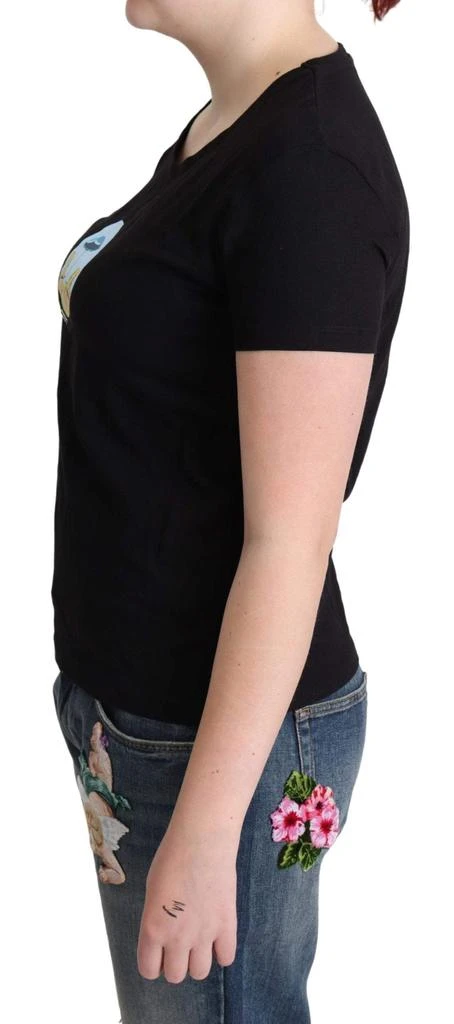 Moschino Moschino Black Printed Cotton Short Sleeves T-shirt 2