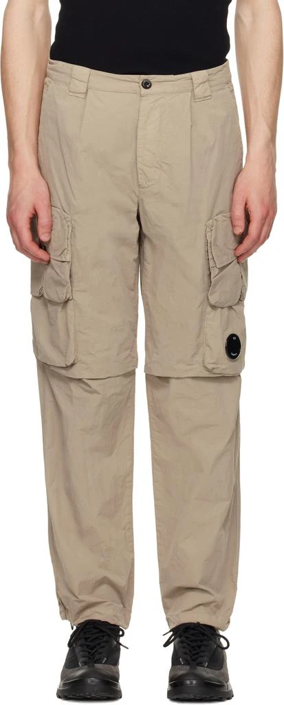 C.P. Company Beige Flatt Nylon Cargo Pants 1