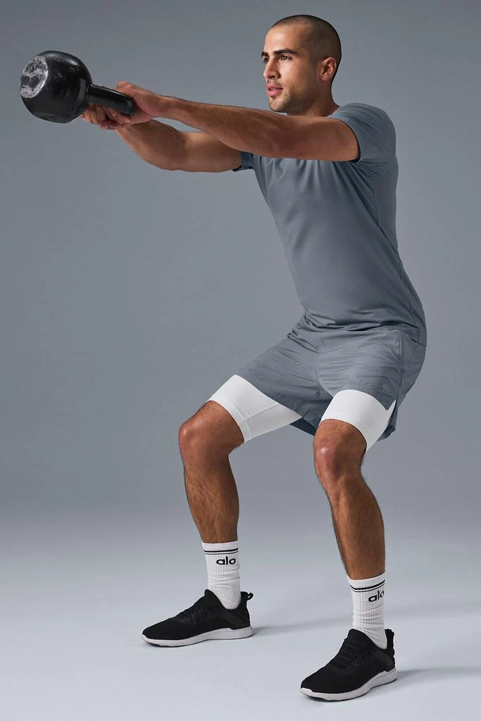 Alo Conquer Reform Crewneck Short Sleeve - Steel Grey 4