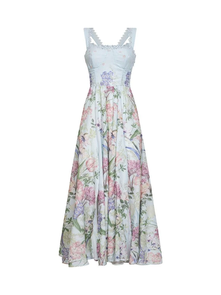 CHARO RUIZ IBIZA | Light blue printed cotton blend Crissy long dress | Women | S