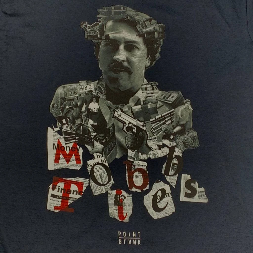 Point Blank Men's Mob Ties T-Shirt In Navy 3
