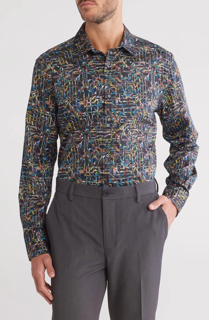 Robert Graham Maze Long Sleeve Cotton Button-Up Shirt 1