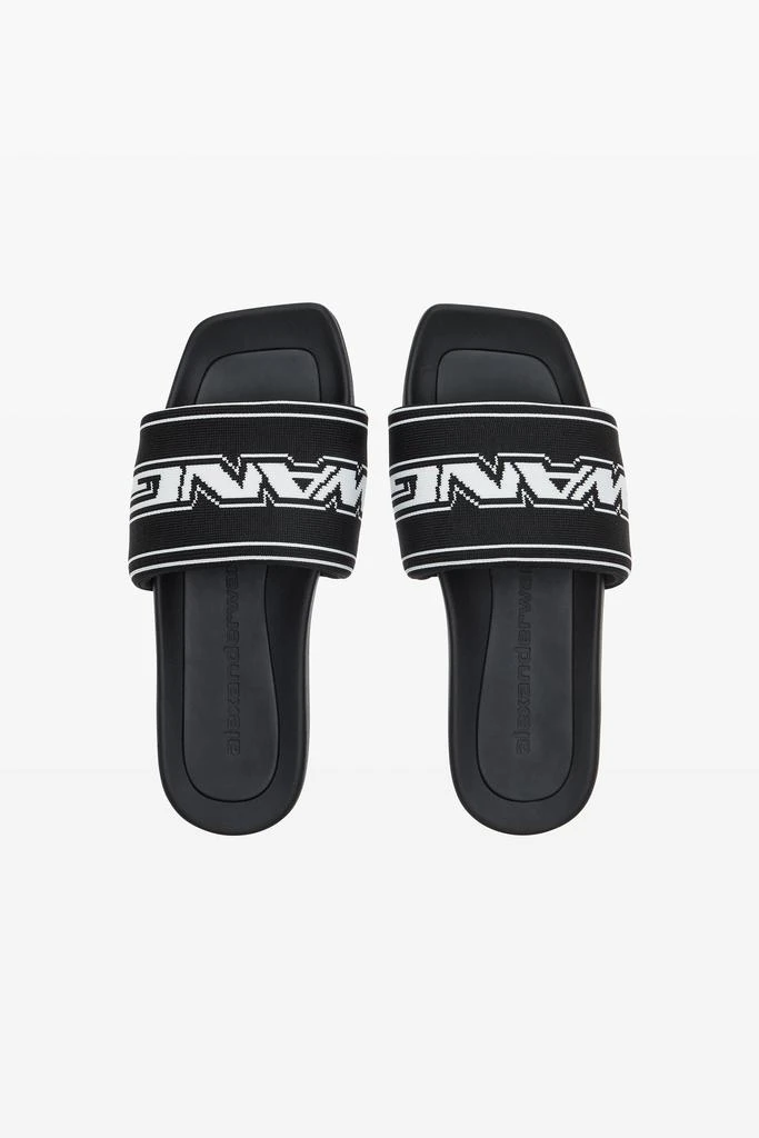 Alexander Wang black logo pool slides 4