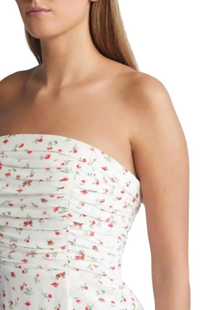 Wayf Wayf - Birdie Ruched Strapless Midi Dress 4