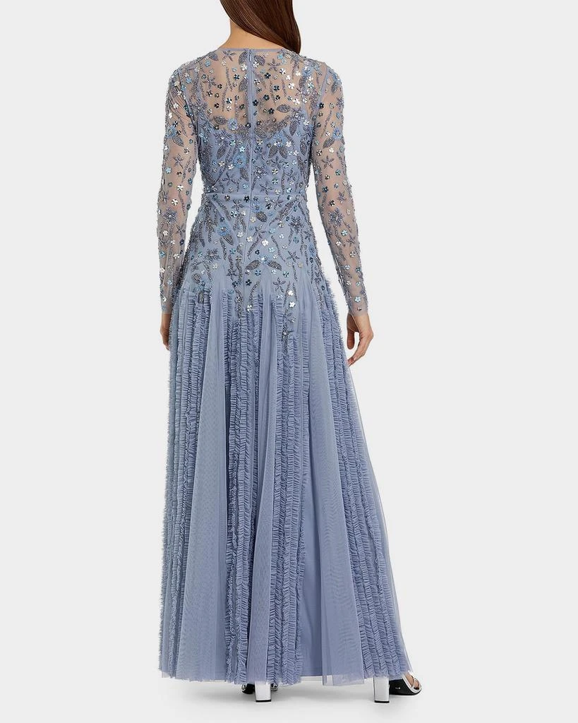 Mac Duggal Evening Beaded Mesh Gown 3