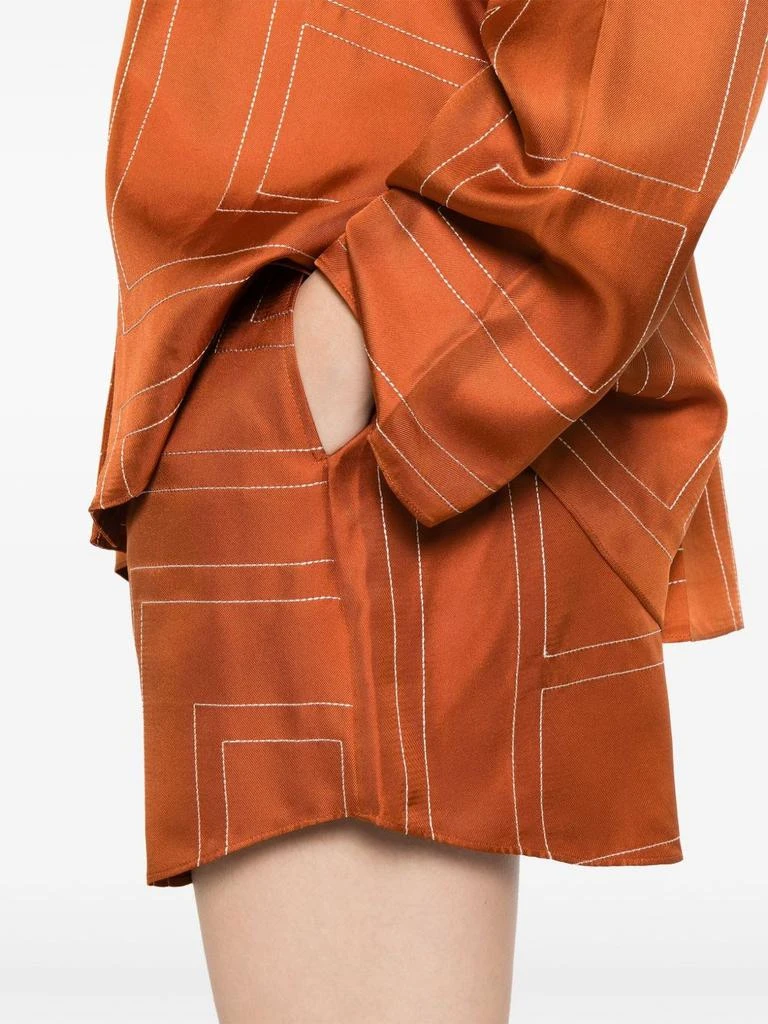 Totême TOTEME - Monogram Silk Shorts 3