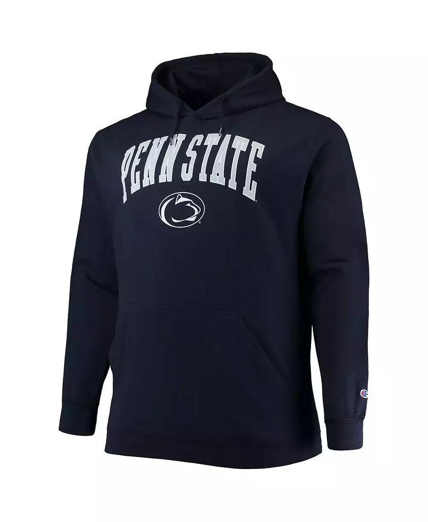 CHAMPION Men's Navy Penn State Nittany Lions Big and Tall Arch Over Logo Powerblend Pullover Hoodie 2