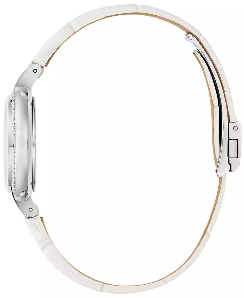Bulova 150th Anniversary Women's Rubaiyat White Leather Strap Watch 31mm 2