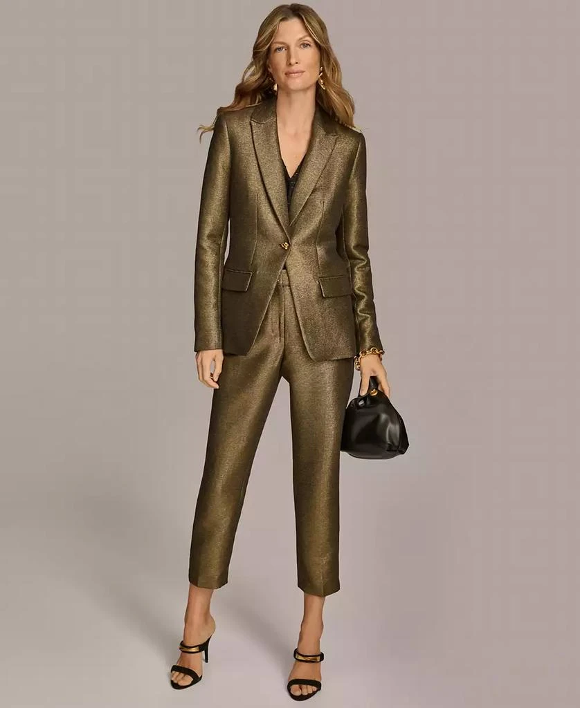 Donna Karan Women's Metallic One-Button Blazer 6