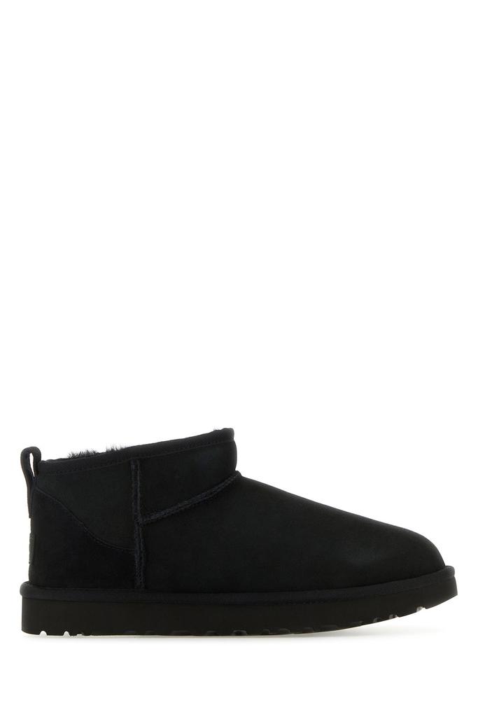 UGG Black suede Classic Ultra Mini ankle boots