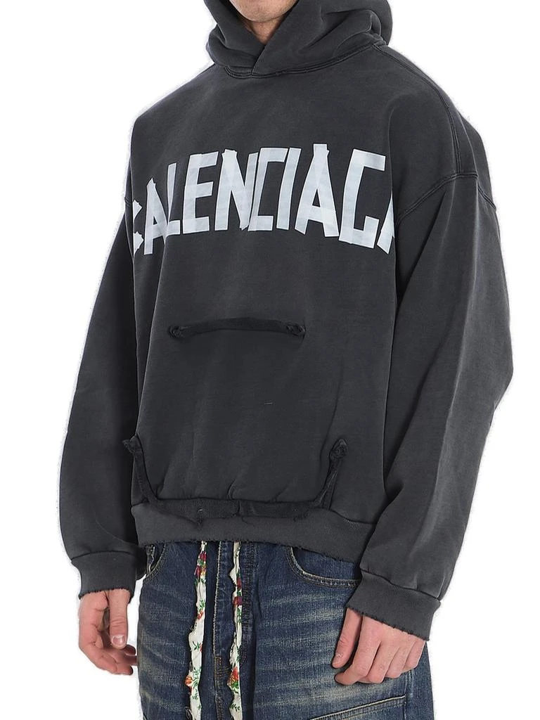 Balenciaga Balenciaga Ripped Pocket Tape Type Hoodie 3