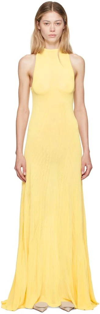 Jacquemus Yellow 'La robe maille Sculta' Maxi Dress 1