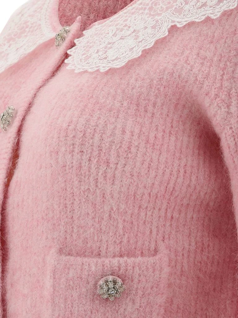 Self Portrait Self-Portrait Fluffy Ribbed-Knit Cardigan 4