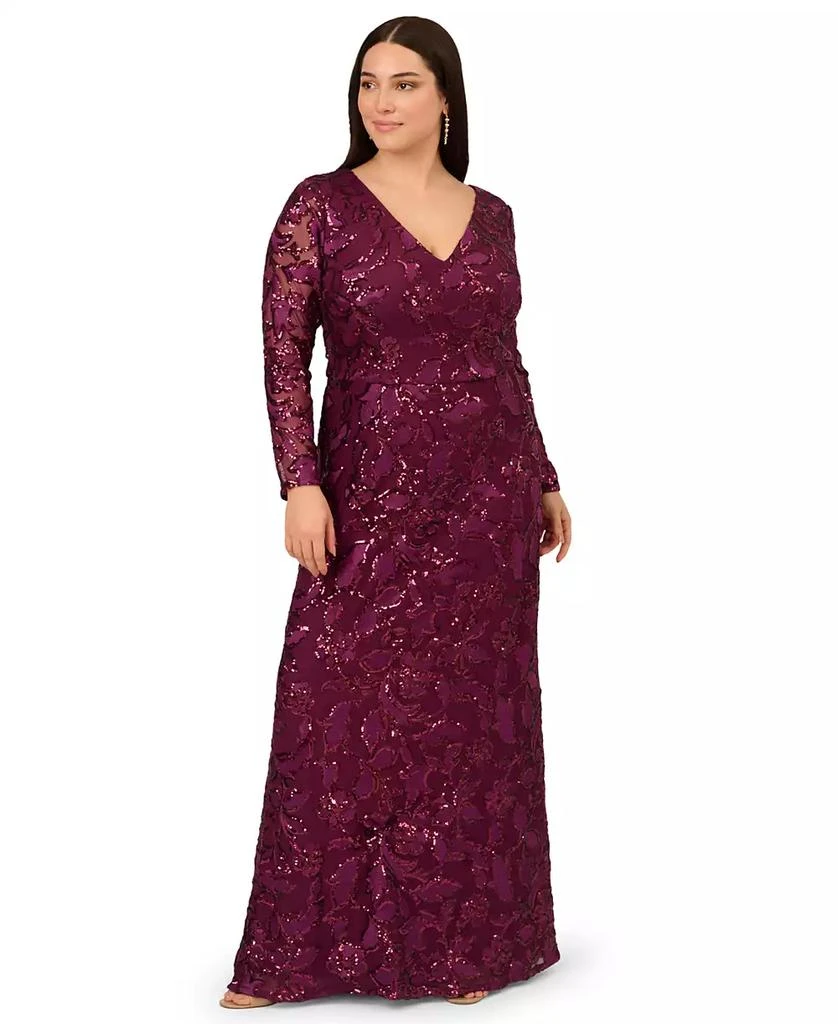 aidan mattox burgundy dress Aidan Mattox main image 0