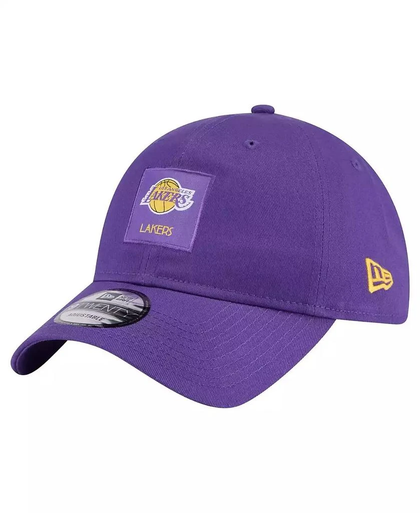 New Era Men's Los Angeles Lakers Purple Victory Grove Patch 9TWENTY Adjustable Hat 3