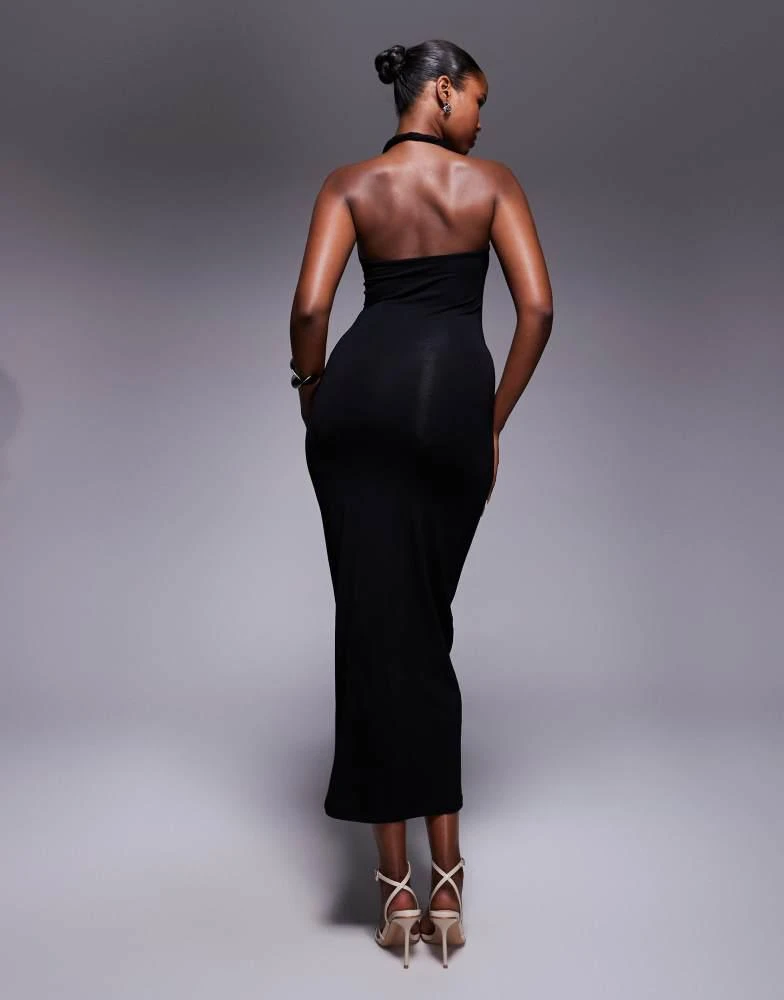 ASOS DESIGN twist asymmetric strap midi dress in black  On Sale Now with  Up to 11% Off | Discover Exclusive Deals & Savings at BeyondStyle   Authentic ASOS Home|women with Limited-Time