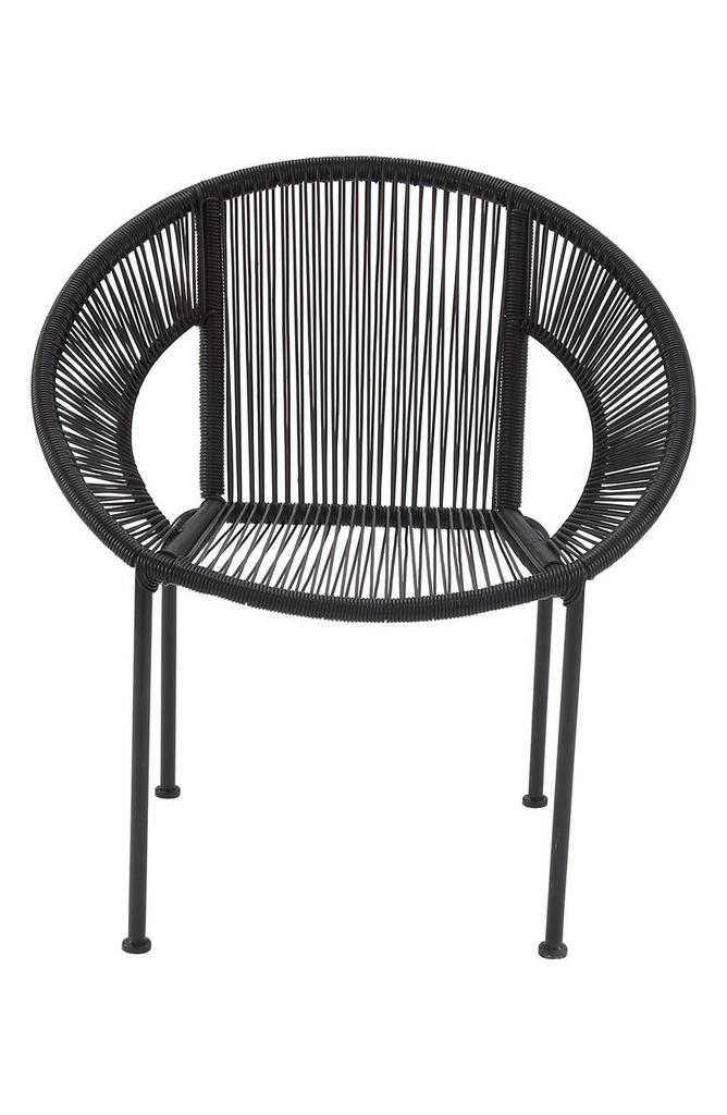 UMA Black Plastic Rattan Outdoor Chair