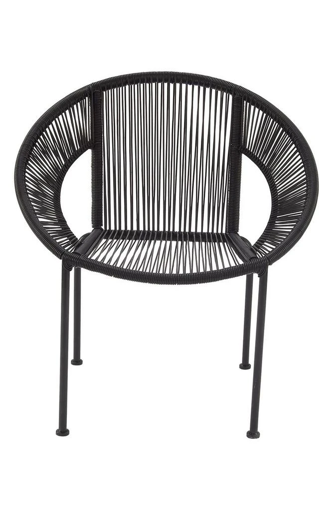 UMA Black Plastic Rattan Outdoor Chair 1