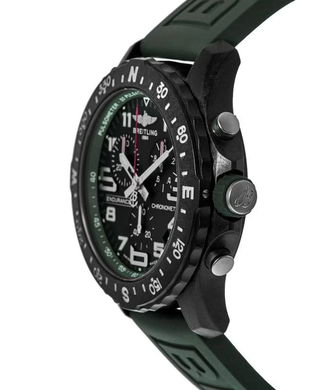 BREITLING Breitling Endurance Pro 44 Quartz Chronograph Black Dial Green Rubber Strap Men's Watch X82310D31B1S1 2