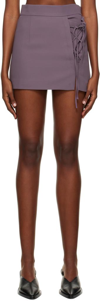 Yuzefi Purple Laced Miniskirt