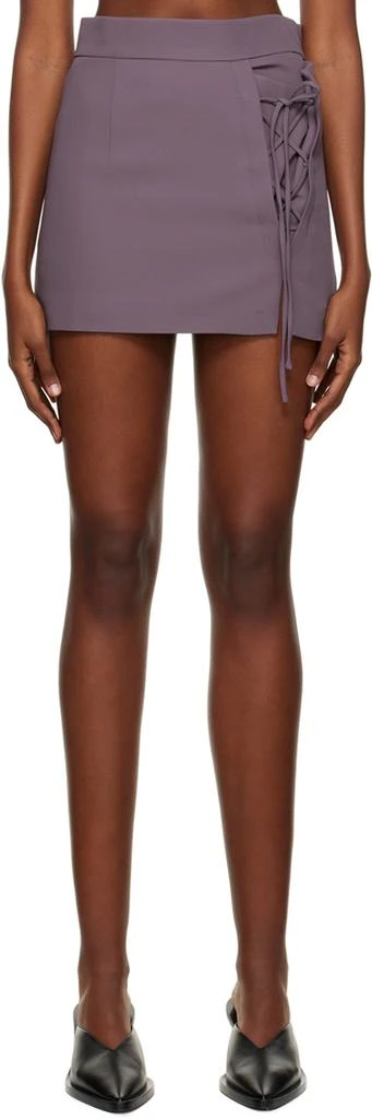 Yuzefi Purple Laced Miniskirt 1