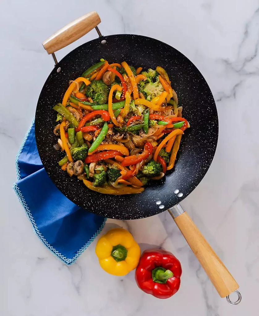 Sedona Kitchen Carbon Steel Nonstick Helper Handle 14" Wok 5