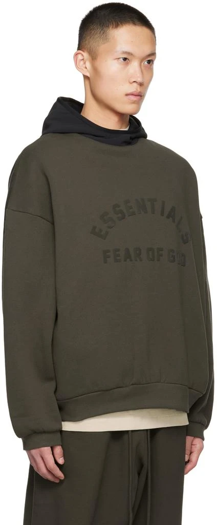 Fear of God ESSENTIALS Gray & Black Bonded Hoodie 2