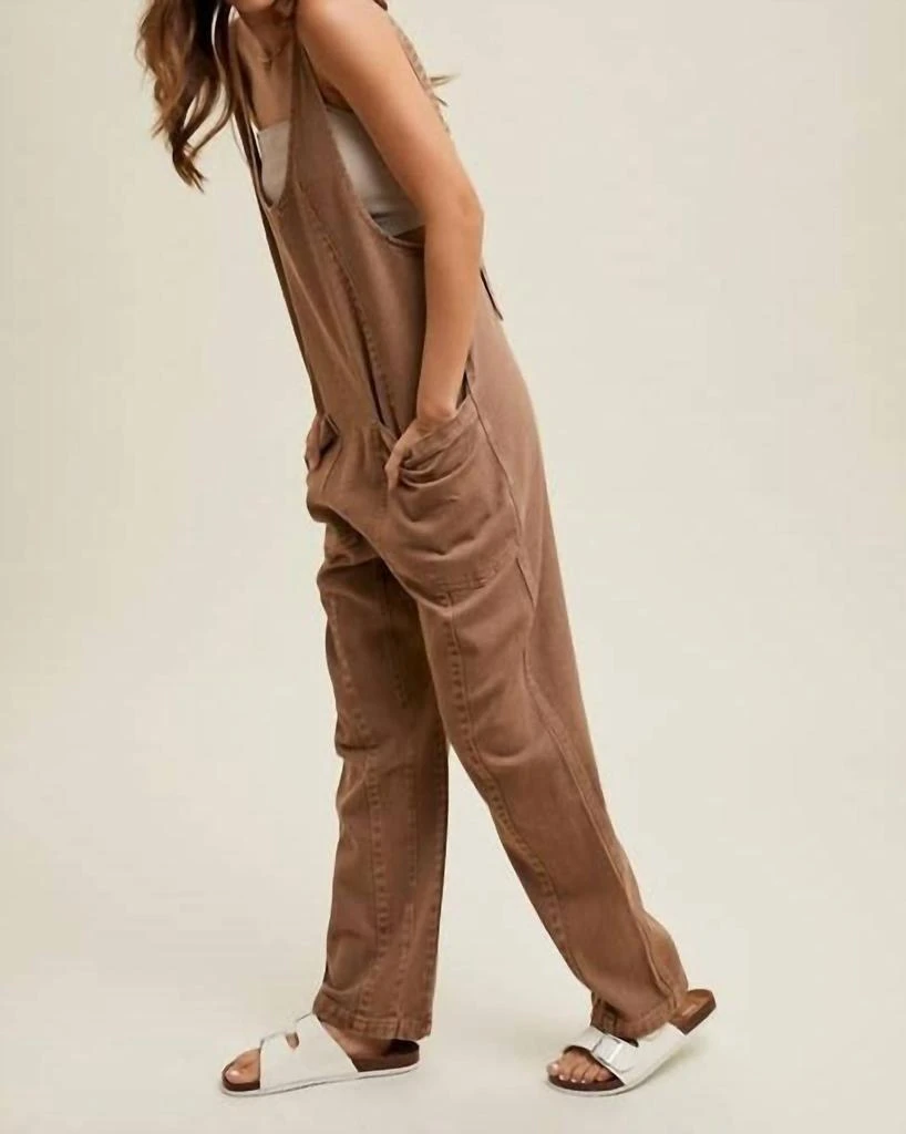 WISHLIST Wishlist - Cotton Open Back Denim Overalls 4