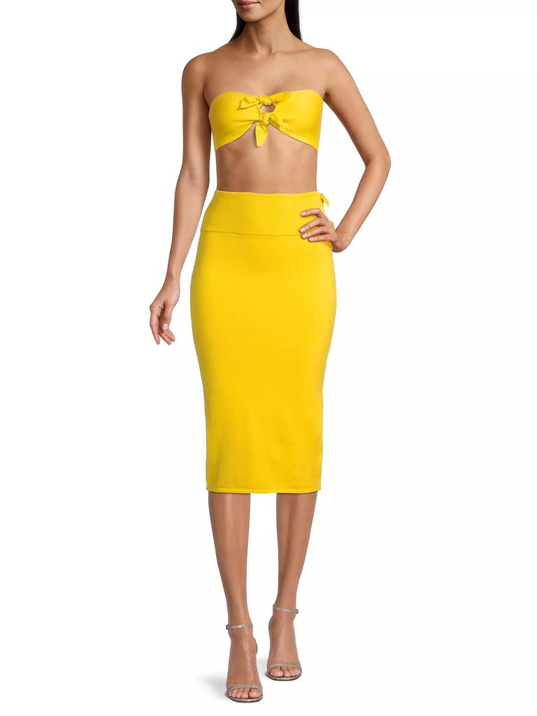 Victor Glemaud Knotted Bandeau Bikini Top