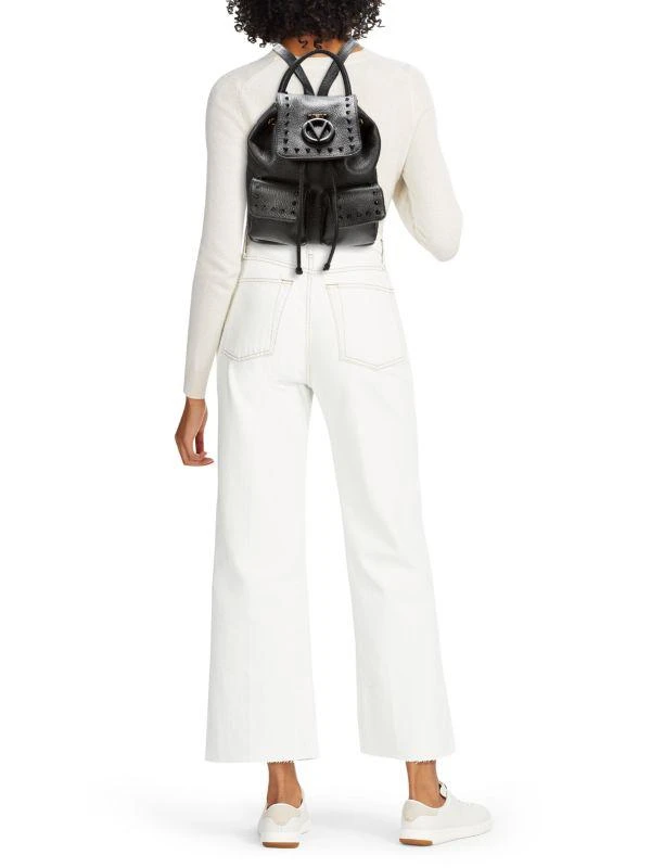 Mario Valentino Abraham Studded Leather Backpack 2