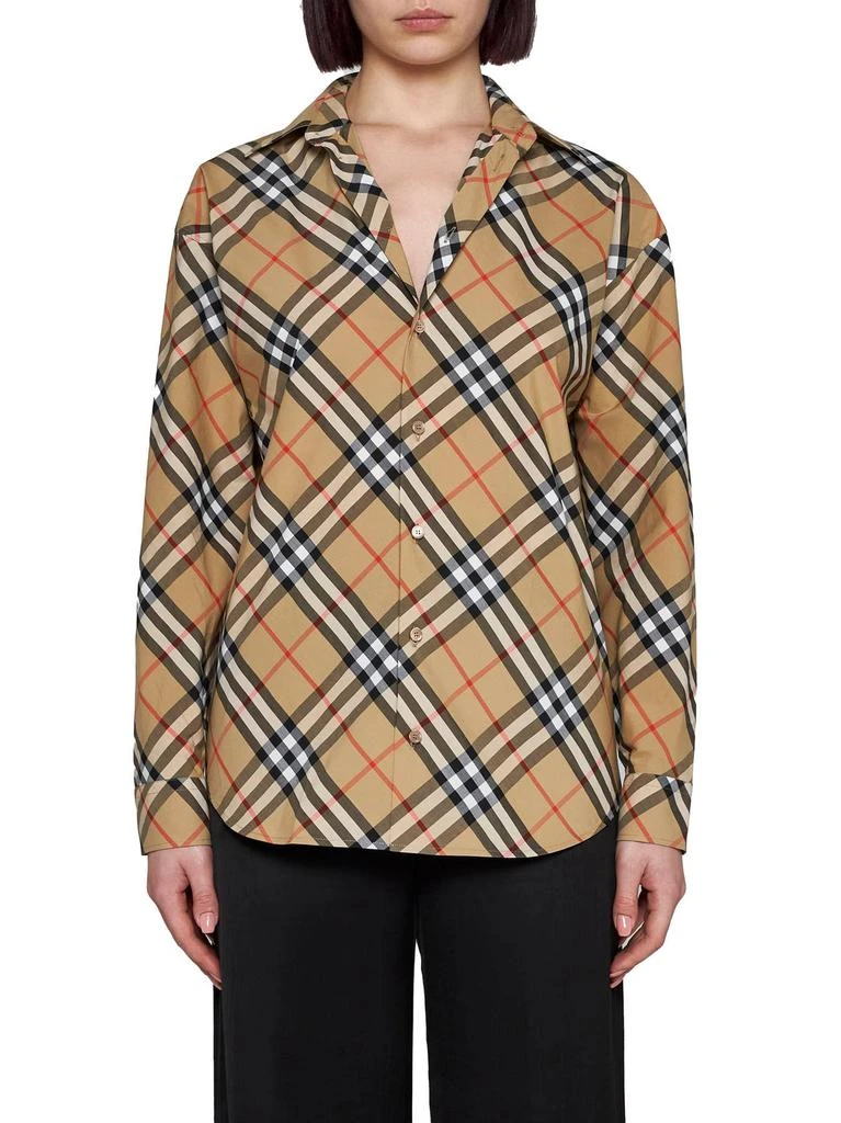 Burberry Burberry Check Printed Long Sleeved Shirt 4